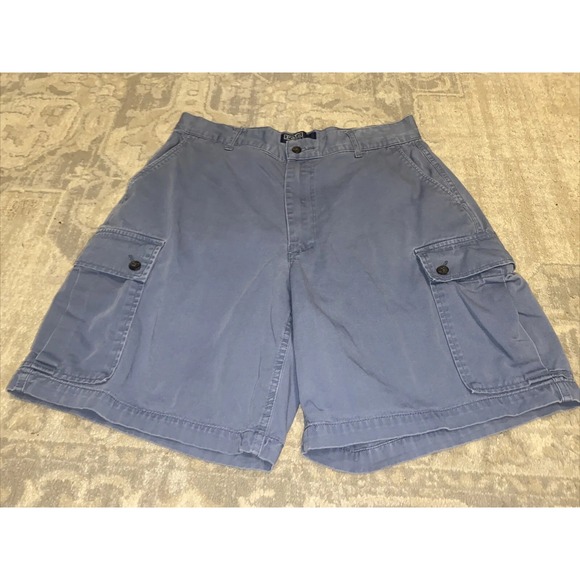 Polo Ralph Lauren Cargo Shorts Mens Size 32 light Blue Cotton Casual Chino - Picture 1 of 5